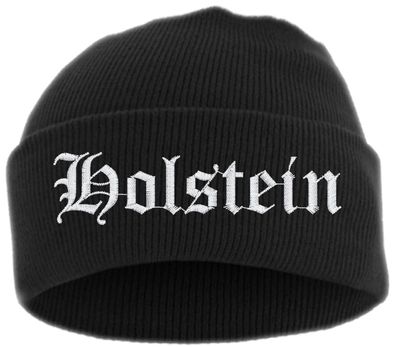 Holstein Umschlagmütze - Altdeutsch - Bestickt - Mütze mit breitem Umsch