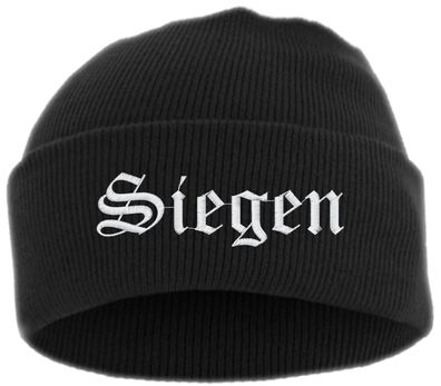 Siegen Umschlagmütze - Altdeutsch - Bestickt - Mütze mit breitem Umschla