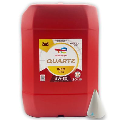 20 L TOTAL QUARTZ INEO MC3 5W-30 Motoröl, MB 229.52, BMW LL-04 5W30 20 Liter
