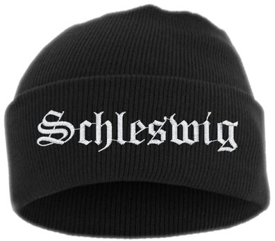 Schleswig Umschlagmütze - Altdeutsch - Bestickt - Mütze mit breitem