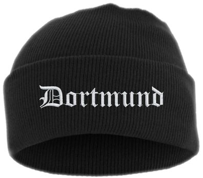 Dortmund Umschlagmütze - Altdeutsch - Bestickt - Mütze mit breitem Umsch