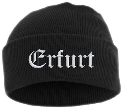 Erfurt Umschlagmütze - Altdeutsch - Bestickt - Mütze mit breitem Umschla