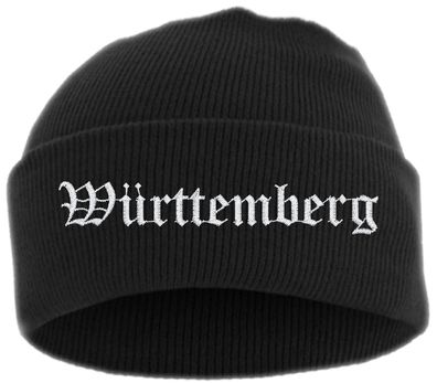 Württemberg Umschlagmütze - Altdeutsch - Bestickt - Mütze mit breitem