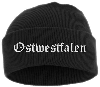 Ostwestfalen Umschlagmütze - Altdeutsch - Bestickt - Mütze mit breitem