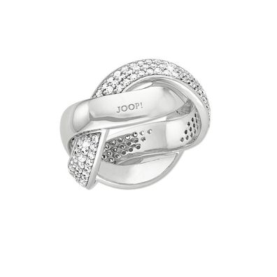 JOOP! Ring 202350 Sterling Silber rhodiniert mit synth. Zirkonia