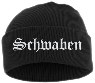 Schwaben Umschlagmütze - Altdeutsch - Bestickt - Mütze mit breitem Umsch