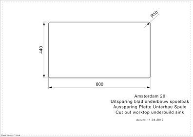 Reginox Amsterdam 20 Küchenspüle mit Doppelbecken beige metallic