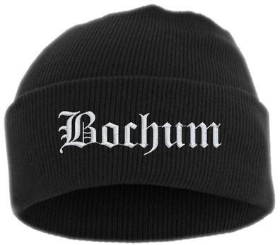 Bochum Umschlagmütze - Altdeutsch - Bestickt - Mütze mit breitem Umschla