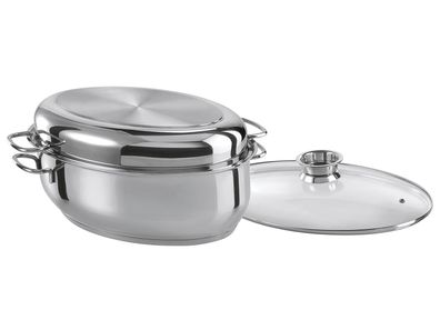 GSW Edelstahlbräter 3 in 1 oval 38cm