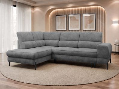 Ecksofa Clinton mit Schlaffunktion und Bettkästen Wohnlandschaft Modern Eckcouch