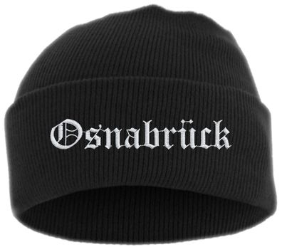 Osnabrück Umschlagmütze - Altdeutsch - Bestickt - Mütze mit breitem