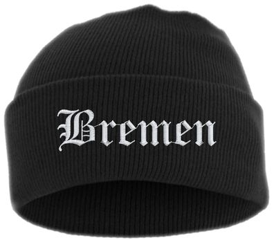 Bremen Umschlagmütze - Altdeutsch - Bestickt - Mütze mit breitem Umschla