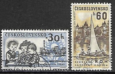 Tschechoslowakei gestempelt Michel-Nummer 1362-1363