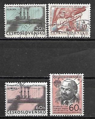 Tschechoslowakei gestempelt Michel-Nummer 1364-1367