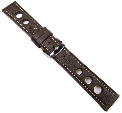 Uhrenarmband Kalbsleder Retro braun Grand Prix 20729S
