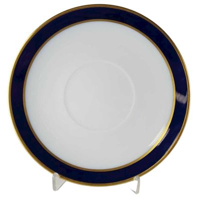 Untertasse für Suppe Schumann/Arzberg Form 1700 Echt Cobalt Goldrand D 17,2 cm