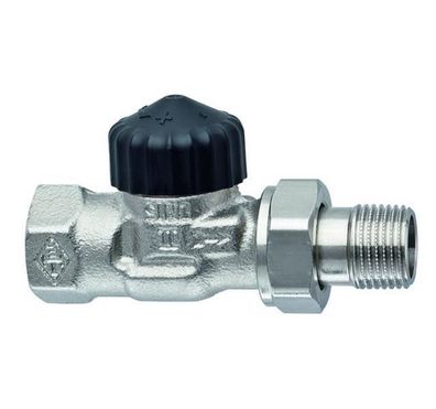 Heimeier Thermostat-Ventilunterteil Standard, Durchgang, DN 32, vernickelt
