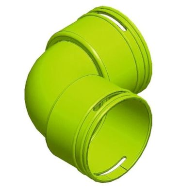 Wolf Bogen DN63 90Gr antistatisch/antimikrobiell, für CWL