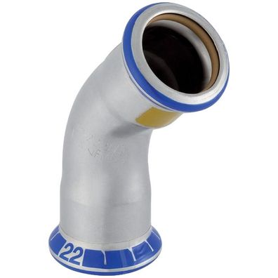 GE Mapress Edelstahl Bogen 45Gr d15 (Gas)