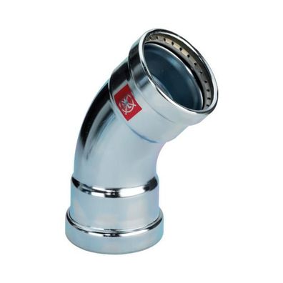 Viega Bogen 45 Grad mit SC Prestabo 1126XL in 76,1mm Stahl verzink