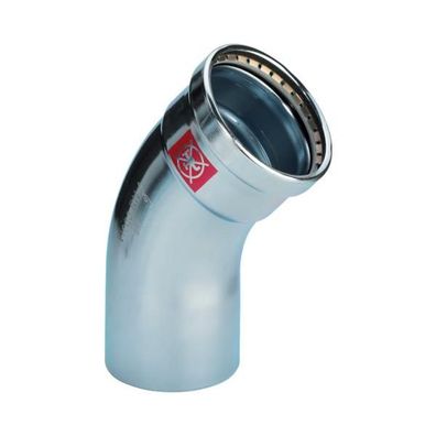 Viega Bogen 45 Grad mit SC Prestabo 1126.1XL in 76,1mm Stahl verzink