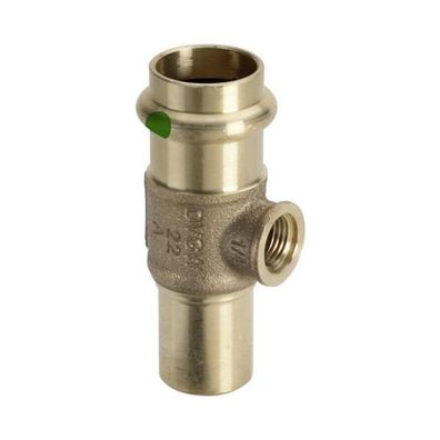 Viega T-Stück mit SC Sanpress 2217.4 in 22mm x G1/4 x 22mm Rotguss