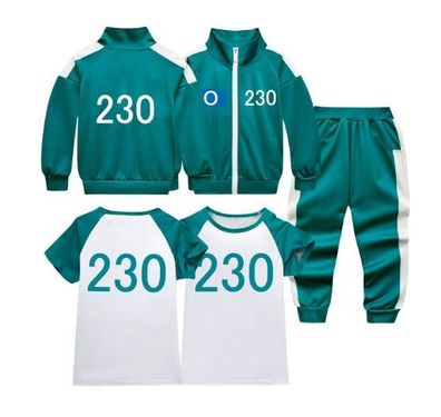 Squid Game 2 Spieler Cosplay Kostüm Trainingsanzug Komplettes Kleidungsset NEU