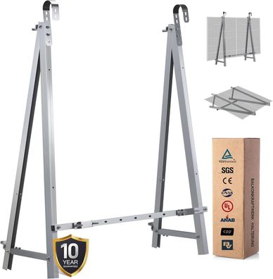 Balkonhalterung Basic Solarmodul Halterung 1300mm silber, Verstellbar Winkel