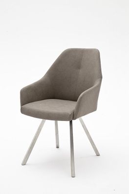Stühle Esszimmerstühle MADITA A Eckig Kunstleder taupe