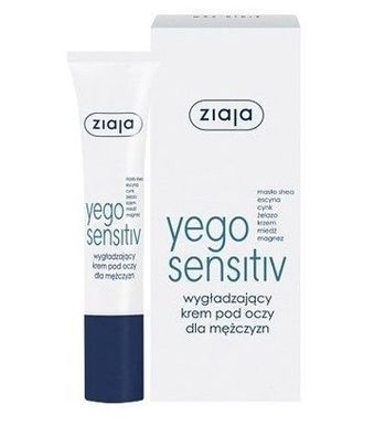 Ziaja Yego Sensitiv Augencreme fuer Maenner, 15 ml
