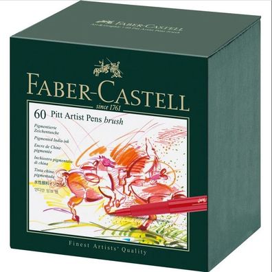 Faber-Castell Tuschestifte Pitt Artist Pen Brush, 60er Atelierbox