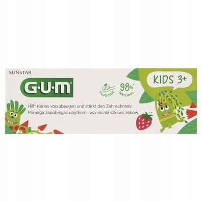 Sunstar GUM Kinderzahnpasta ab 3 Jahre, 3000 PPM, 50 ml - Lange Haltbarkeit!