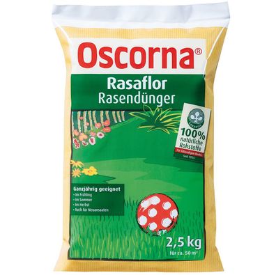 Oscorna® Rasaflor Rasendünger 2,5 kg für ca. 50 m²
