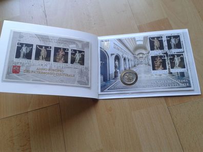 Original 2 euro 2018 Kulturerbe Laokoon Michelangelo im Numisbrief
