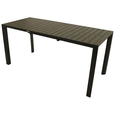 Ausziehtisch Gartentisch 117/162x70cm, Aluminium dunkelgrau