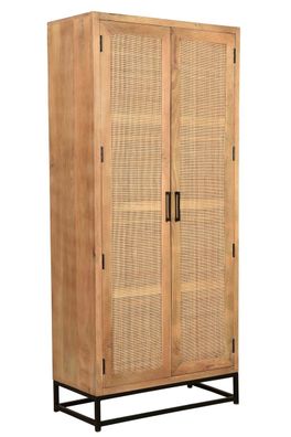 Garderobenschrank Cane 80 x 40 x 180 cm Mango