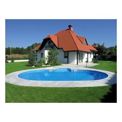 Ovalbecken TAHITI ALL Inclusive SET 800 x 400 x 150 cm | Innenhülle 0,8 mm Sand |