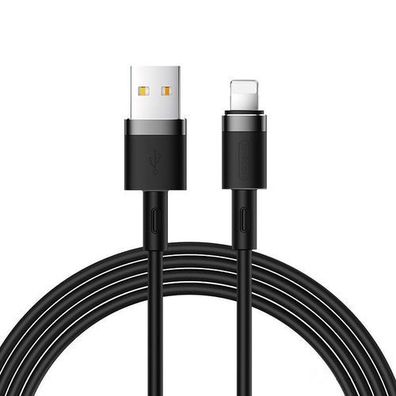 Joyroom Hochleistungs-Datenkabel USB-A auf Lightning, 2.4A, 1.2m, Schwarz, Fluess