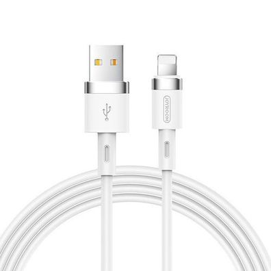 Joyroom Datenkabel N2 USB-A zu Lightning, Fluessigsilikon, 2.4A, 1.2m, Weiss