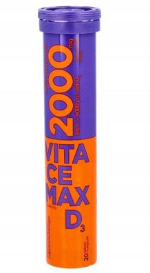 Vitacemax D3 20 Tabletten, Hochdosiertes Vitamin D fuer Unterstuetzung des Immunsy