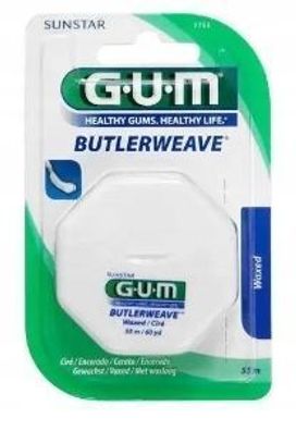 GUM Fin Zahnseide - 55m, Premium-Zahnreinigung, 1 Rolle
