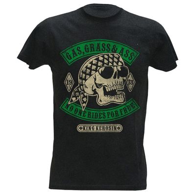 King Kerosin Shirt Gas, Grass &amp; Ass Black