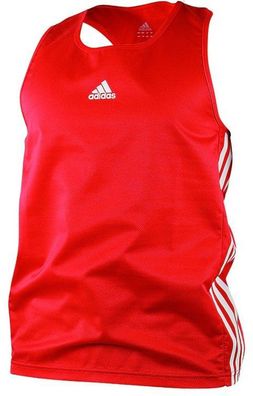 adidas Amateur Boxen leichtes Tank Top Rot/Weiß