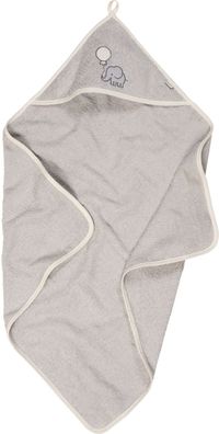 Playshoes Kinder Badetuch Frottee-Kapuzentuch Elefant Grau