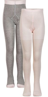 Minymo Kinder Strümpfe Stocking W. Lurex (2 Pack) Light Grey Melange