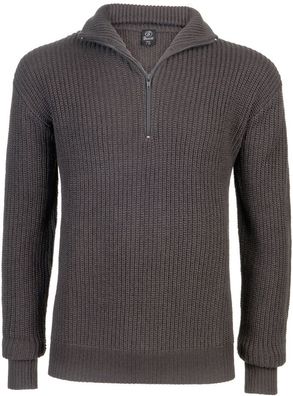 Brandit Hoody / Sweatshirt Marine Pullover Troyer in Anthracite