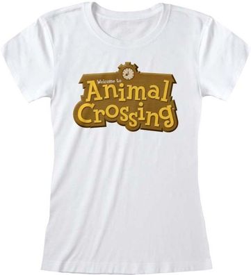 Nintendo Animal Crossing - 3D Logo Damen Shirt White