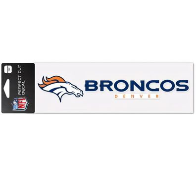 Denver Broncos Aufkleber Wordmark American Football Weiß/Blau