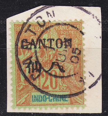 FRANZ. Indochina INDO-CHINE [Kanton] MiNr 0023 I ( BStk )