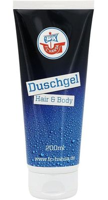 Hansa Rostock Duschgel Hair &amp; Body Fussball Blau-200 ml